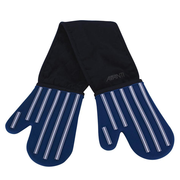 Avanti Silicone Double Oven Mitts - Butcher Stripe 16582 1