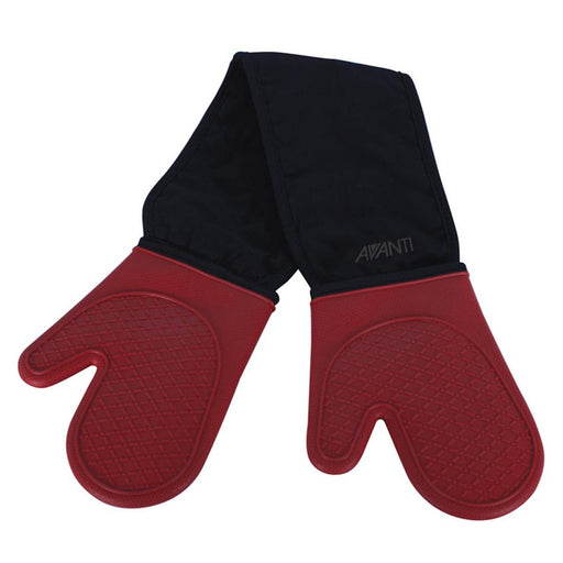 Avanti Silicone Double Oven Mitts - Red 16586 1