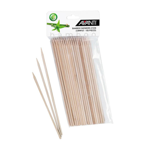Avanti Bamboo Skewers 21Cm - 100 Piece Pack 16688 1