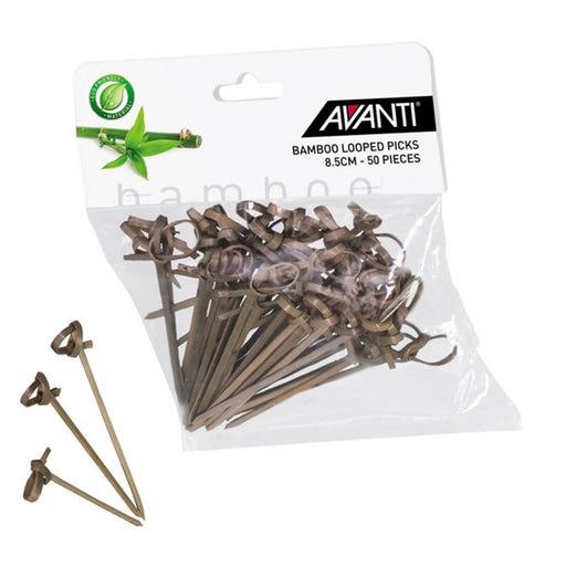 Avanti Bamboo Looped Picks - 8.5Cm 50Piece Pack 16696 1