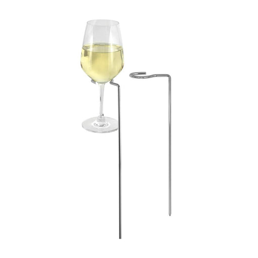 Avanti Chrome Plated Stemmed Glass Sticks - Set Of 2 16707 1