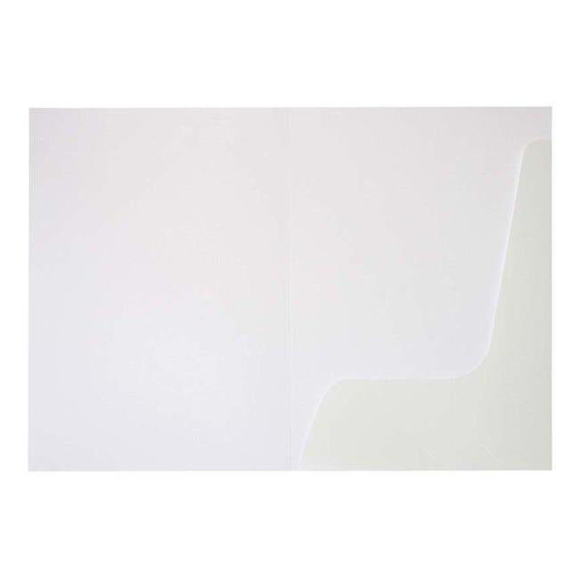 FM Presentation Folder Gloss White 250gsm Single