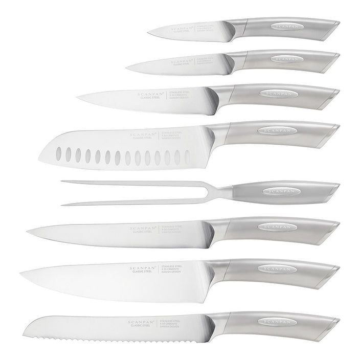 Scanpan Classic Steel Knife 9-Piece Block Set