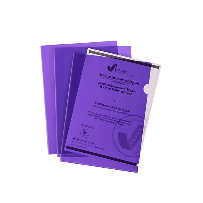 Marbig Letter File A4 Ultra File Purple Pk10 2004219