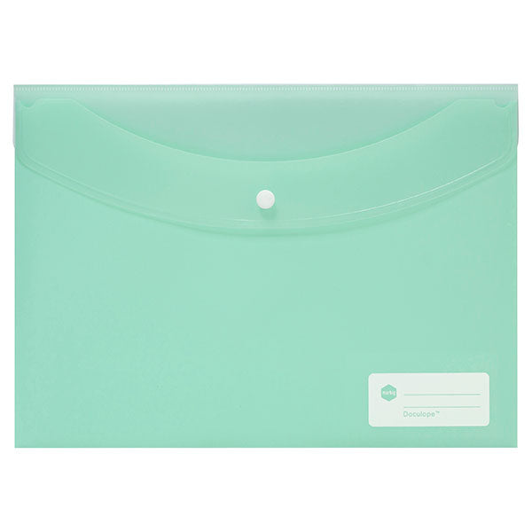 Marbig Doculope Document Wallet A4 Pastel Green
