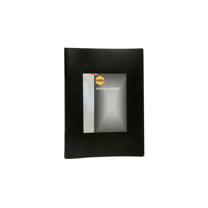 Marbig Non-Refillable Display Book A3 20 Pocket W/Frame Black 2018802