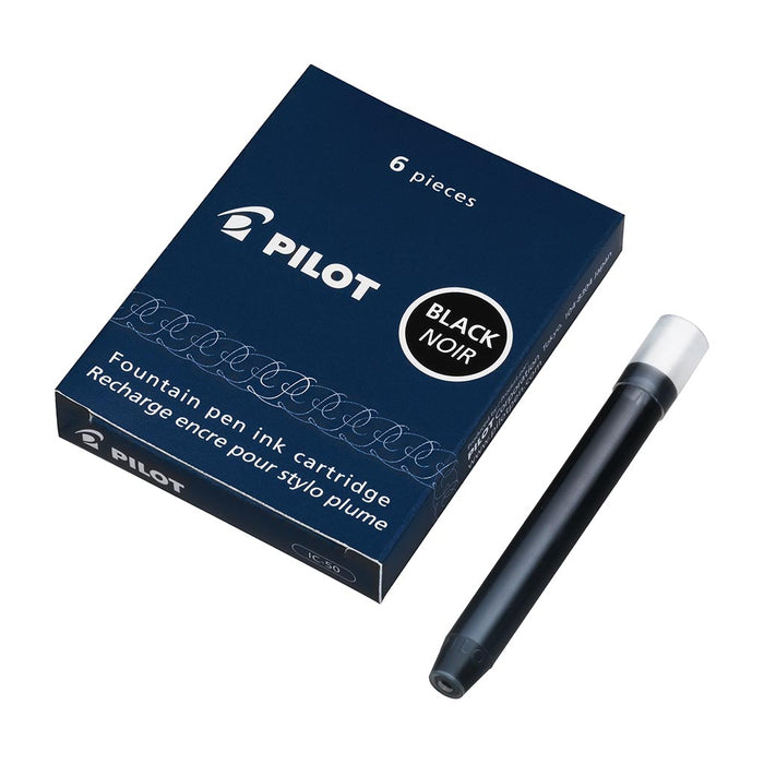 Pilot Fountain Pen Ink Cartridge Black 6Pk (IC-50-B)
