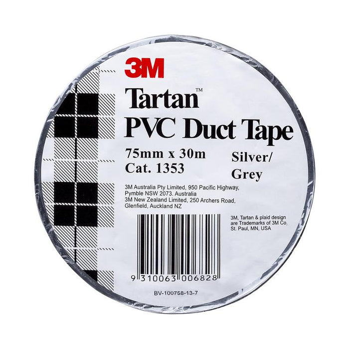 3M Tartan Duct Tape 1353 Silver Grey 75mm x 30m 11367_2