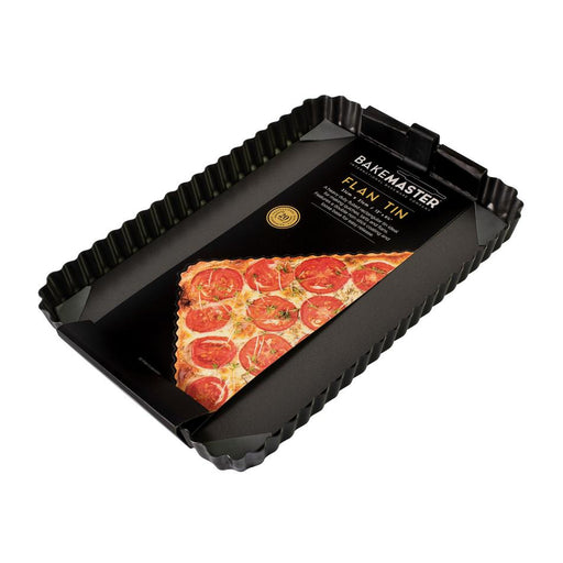 Bakemaster Loose Base Fluted Rectangular Flan/Quiche Pan, 31 X 21 X 3.5Cm - Non-Stick 2