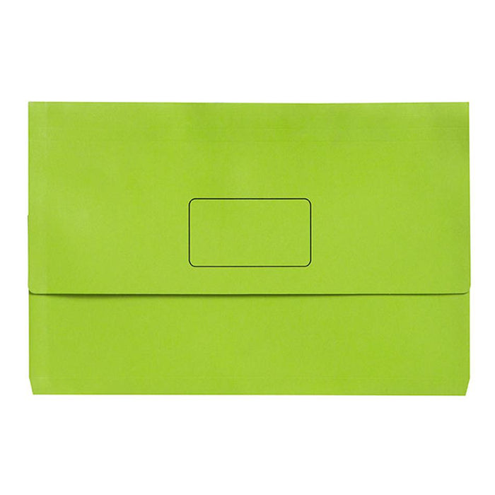 Marbig Slimpick Foolscap Document Wallet Brights Green Pk10 4004304