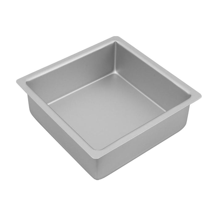 Bakemaster Silver Anodised Square Cake Pan, 20 X 7.5Cm 40226 1