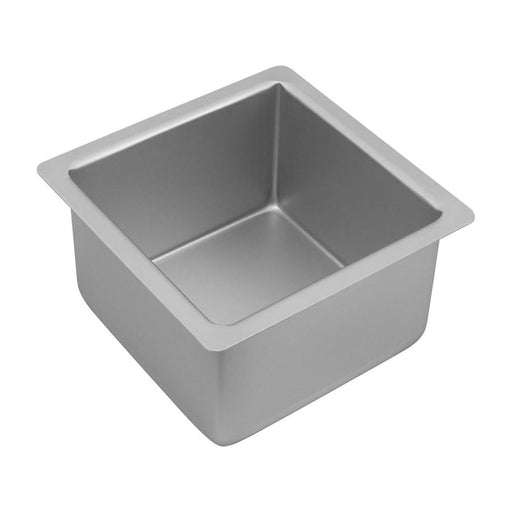Bakemaster Silver Anodised Square Deep Cake Pan, 15 X 10Cm 40235 1