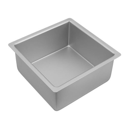 Bakemaster Silver Anodised Square Deep Cake Pan, 20 X 10Cm 40237 1