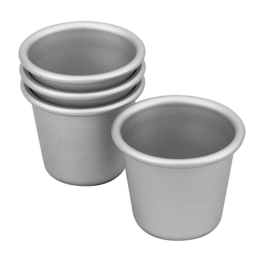 Bakemaster Silver Anodised Set Of 4 Dariole Pan, 6 X 5.5Cm 40253 1