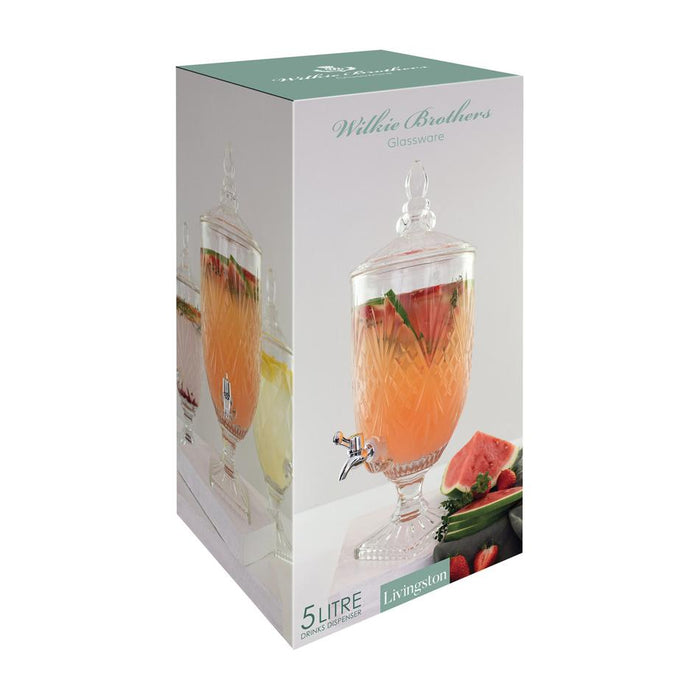 Wilkie Livingston Drink Dispenser 5L Glass