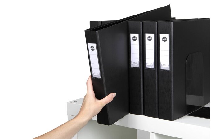 Marbig ring binder deluxe a3 l/scape 38mm 3d pvc black