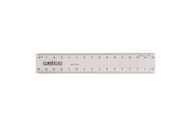Celco Clear Plastic Ruler 15cm