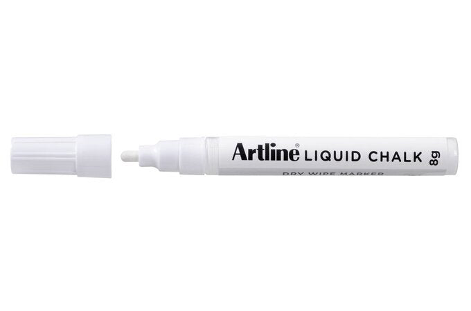 Artline Liquid Chalk Dry Wipe PK1 White HS