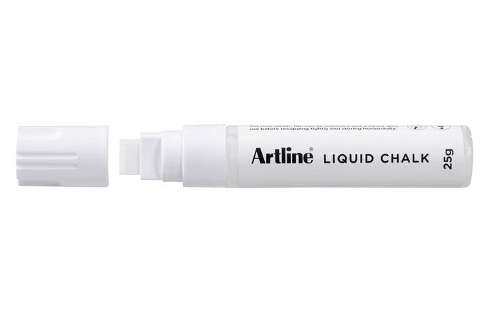 Artline Jumbo Liquid Chalk Dry Wipe PK1 White HS
