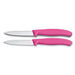 Victorinox Paring Knife, 8 Cm Pointed Blade, 2 Pc Set, Classic, Pink 1