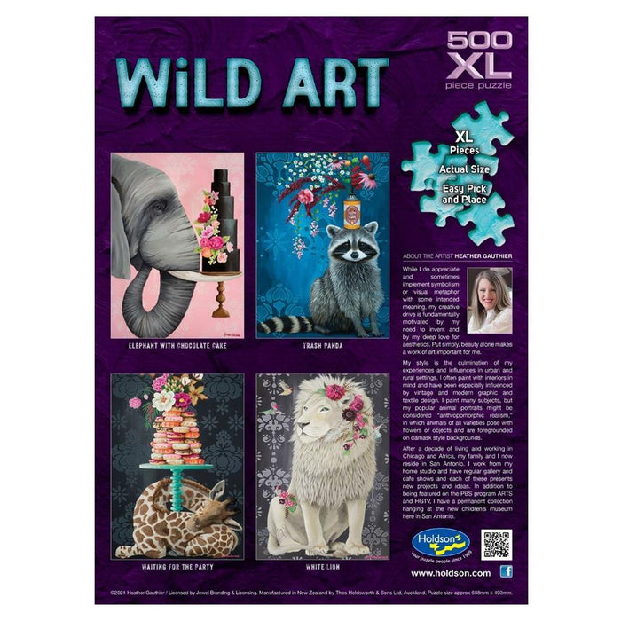Holdson Puzzle - Wild Art, 500XL pc (Elephant with Chocolate Cake)