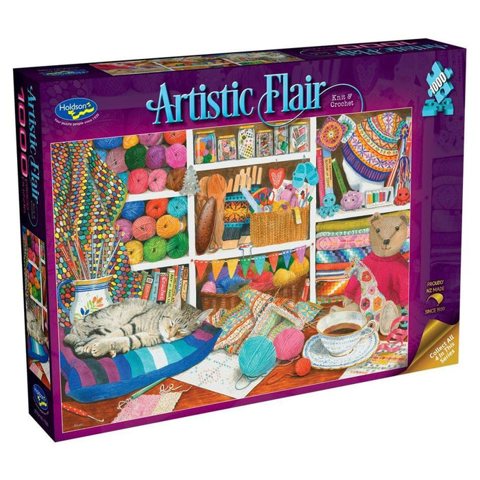 Holdson Puzzle - Artistic Flair, 1000pc (Knit & Crochet) 77505