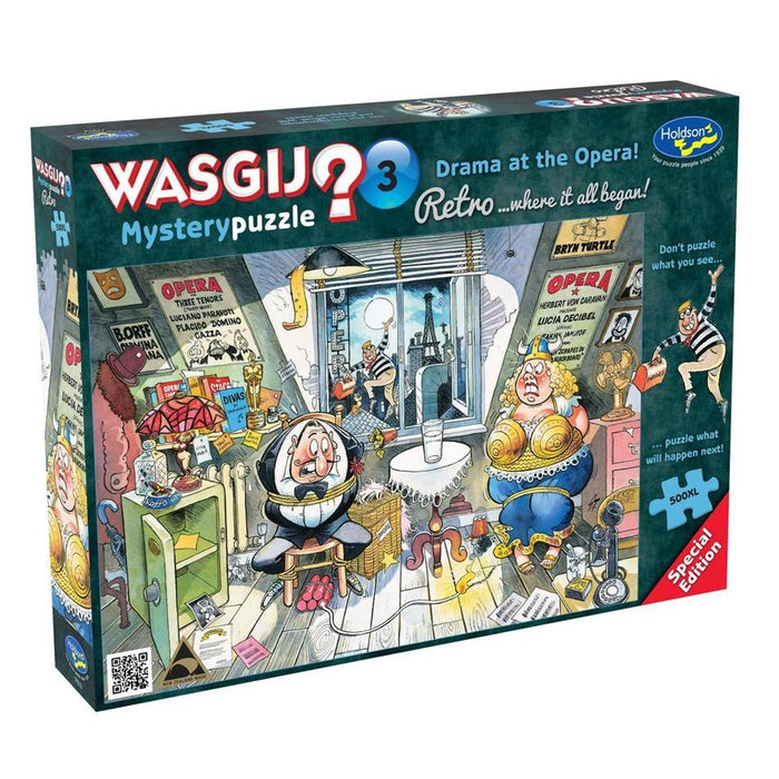 Puzzle - Wasgij Retro Mystery 3, 500XL pc (Drama at the Opera!)