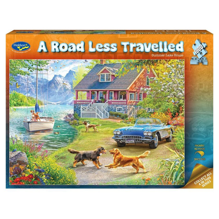 Holdson Puzzle - A Road Less Travelled, 1000pc (Summer Lake House)