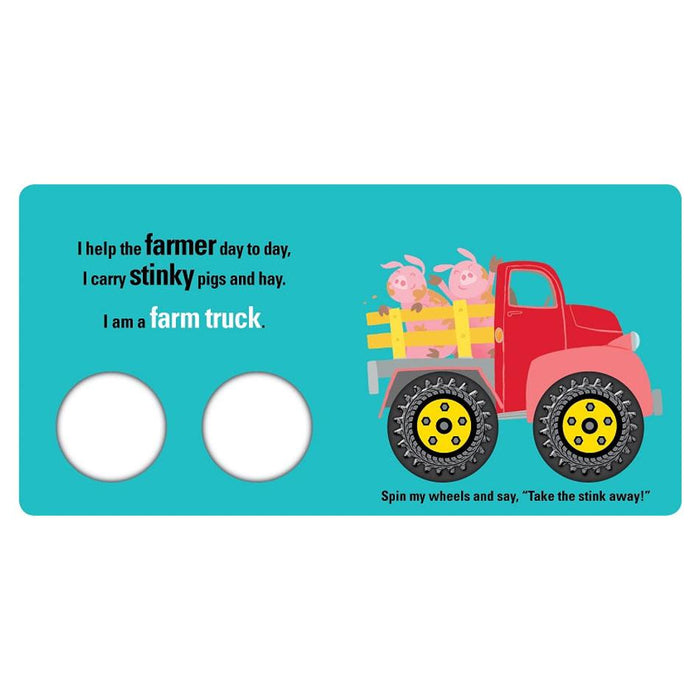 Spin Me  Lets Go Stinky Trucks Board Book