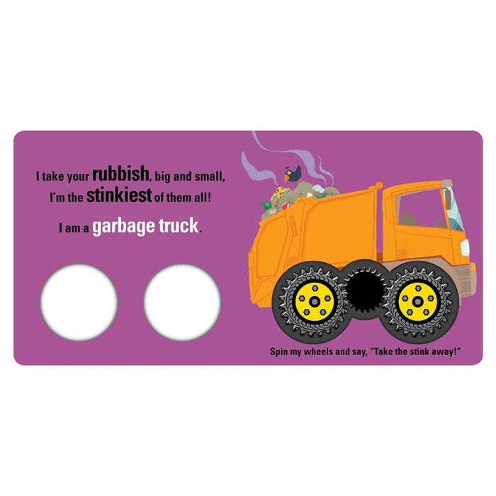 Spin Me  Lets Go Stinky Trucks Board Book