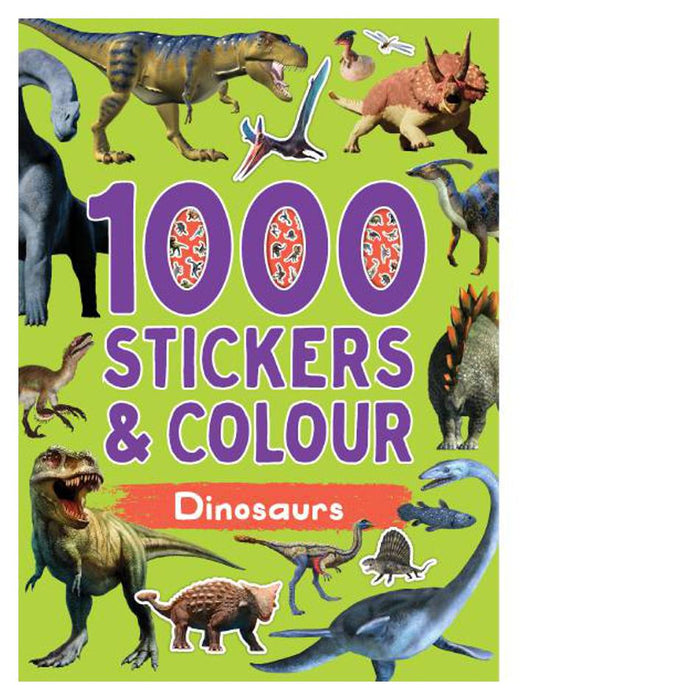Dinosaurs 1000 Stickers & Colour