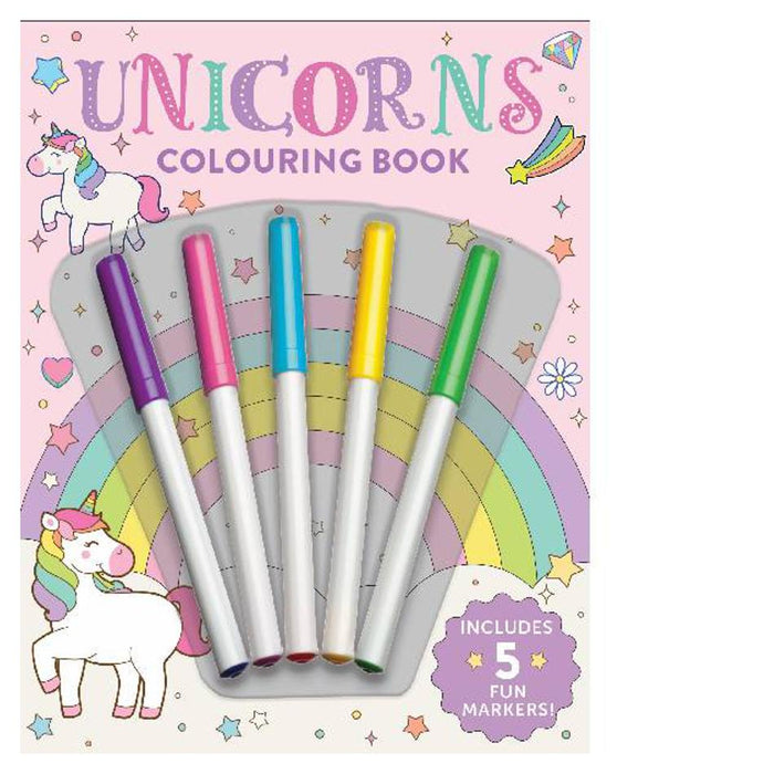 Unicorns Colouring with 5 Markers