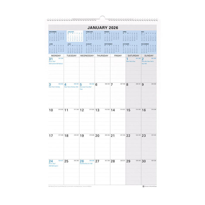 Acme 2026 Debden Wiro Calendar 577x394mm Month View_1