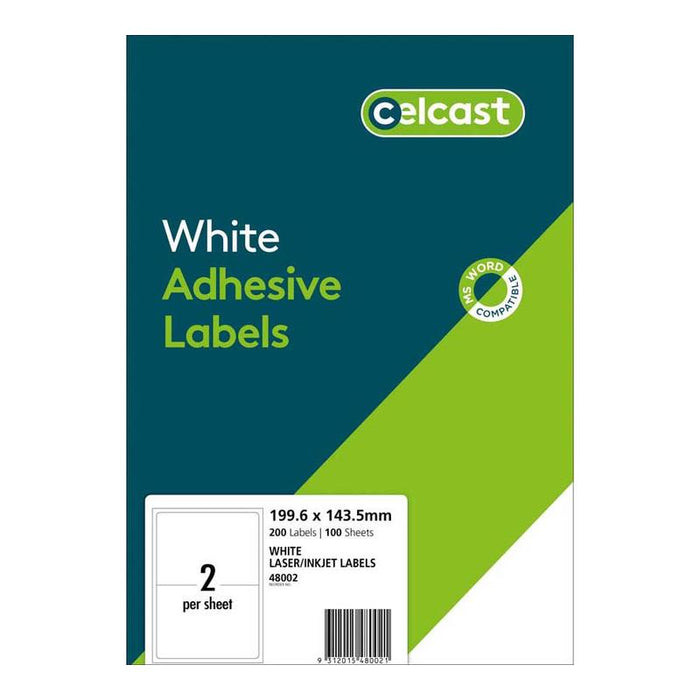 Acme A4 Celcast Labels 199.6x143.5mm 100 Sheets 239321_1
