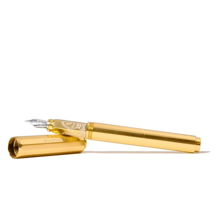 Acme Aluminum Carousel Fountain Pen Gold Tress Medium 1000078_1