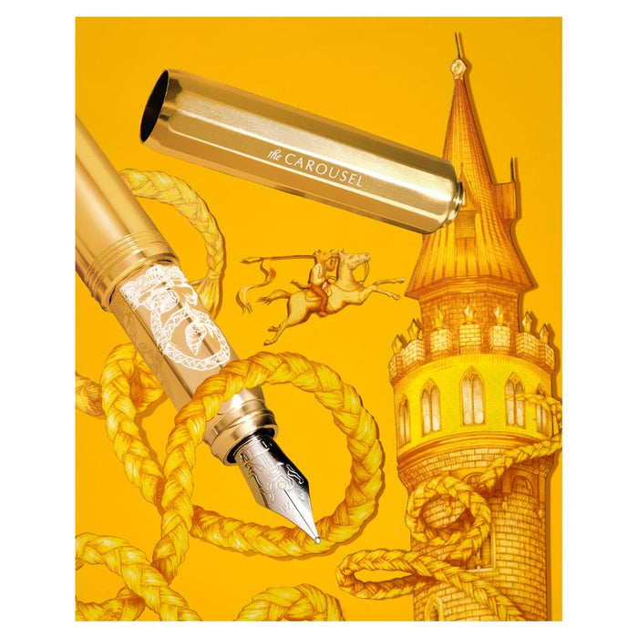 Acme Aluminum Carousel Fountain Pen Gold Tress Medium 1000078_6