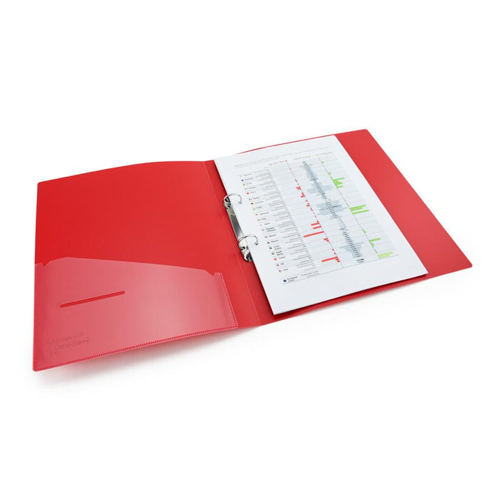 Acme Antibacterial A4 Ring Binder 35mm Red 999011_3