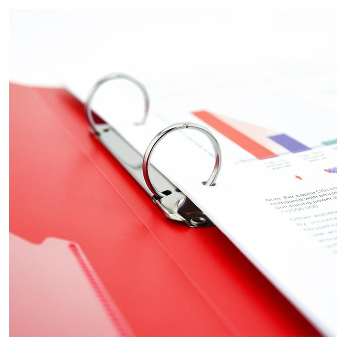 Acme Antibacterial A4 Ring Binder 35mm Red 999011_6