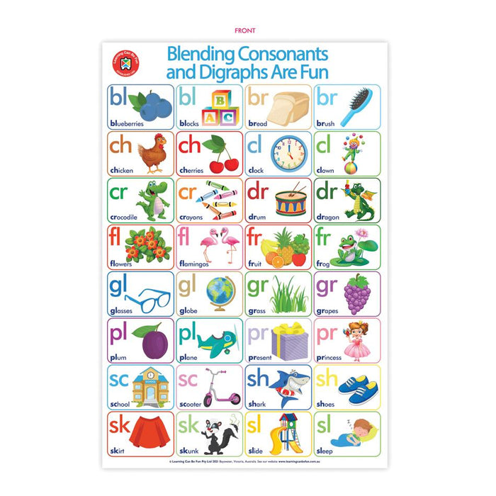 Acme Blending Consonants & Digraphs Wall Chart 228062_2
