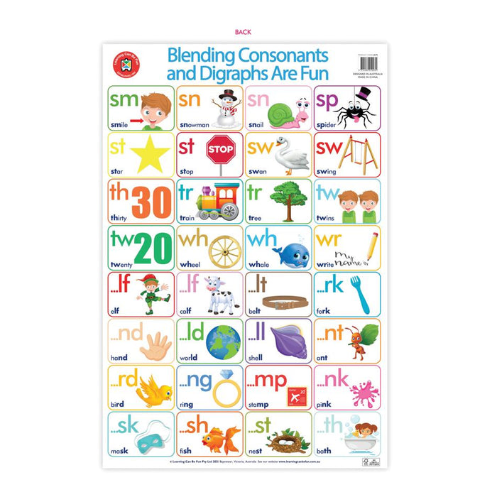 Acme Blending Consonants & Digraphs Wall Chart 228062_3