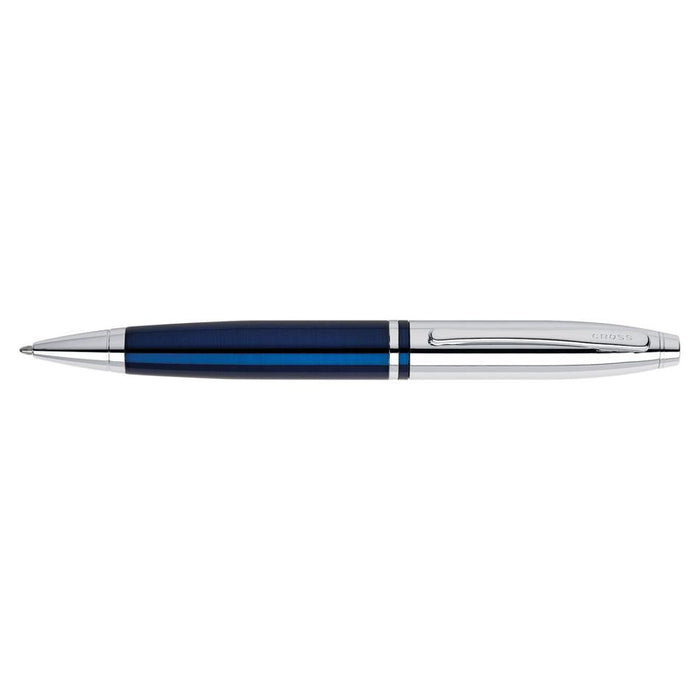 Acme Calais Chrome & Blue Lacquer Ballpoint Pen 1000843_1