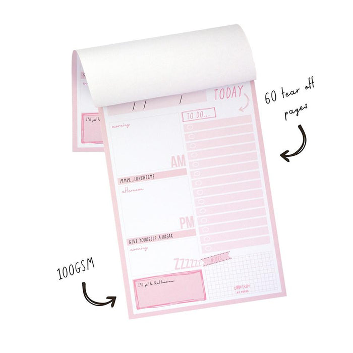 Acme Carpe Diem Daily Planner Pad Ballerina Pink 100 Sheets_4