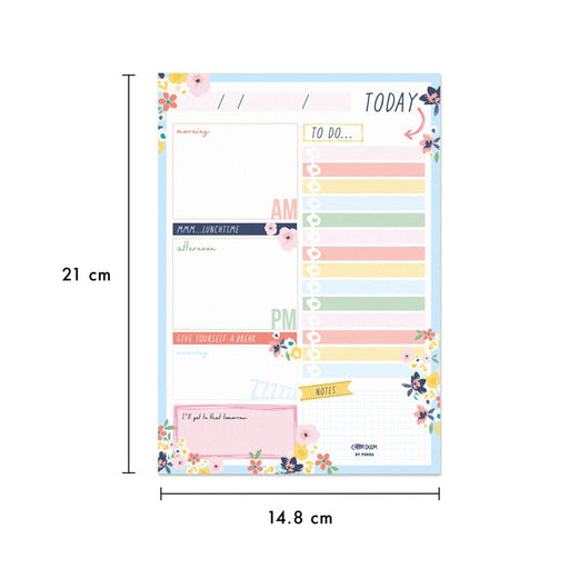 Acme Carpe Diem Daily Planner Pad Floral 60 Sheets 1000176_2