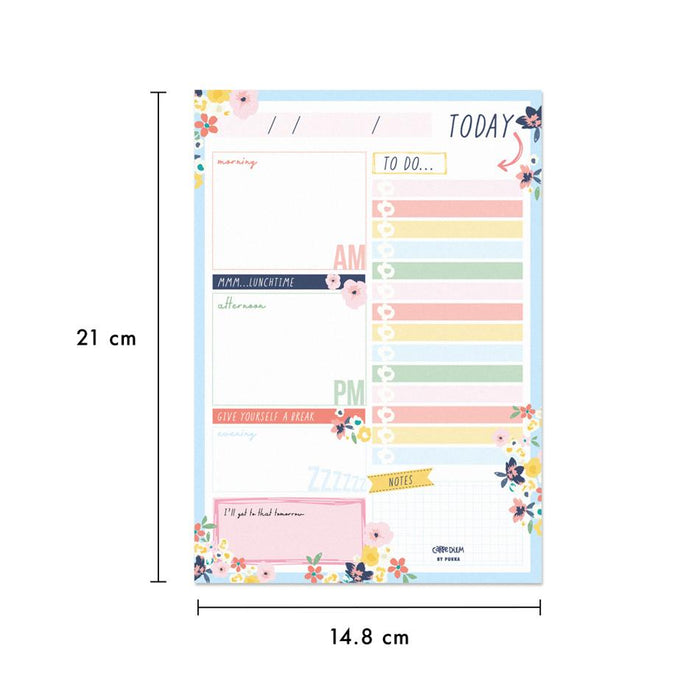 Acme Carpe Diem Daily Planner Pad Floral 60 Sheets 1000176_2