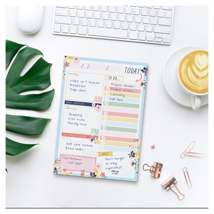 Acme Carpe Diem Daily Planner Pad Floral 60 Sheets 1000176_5