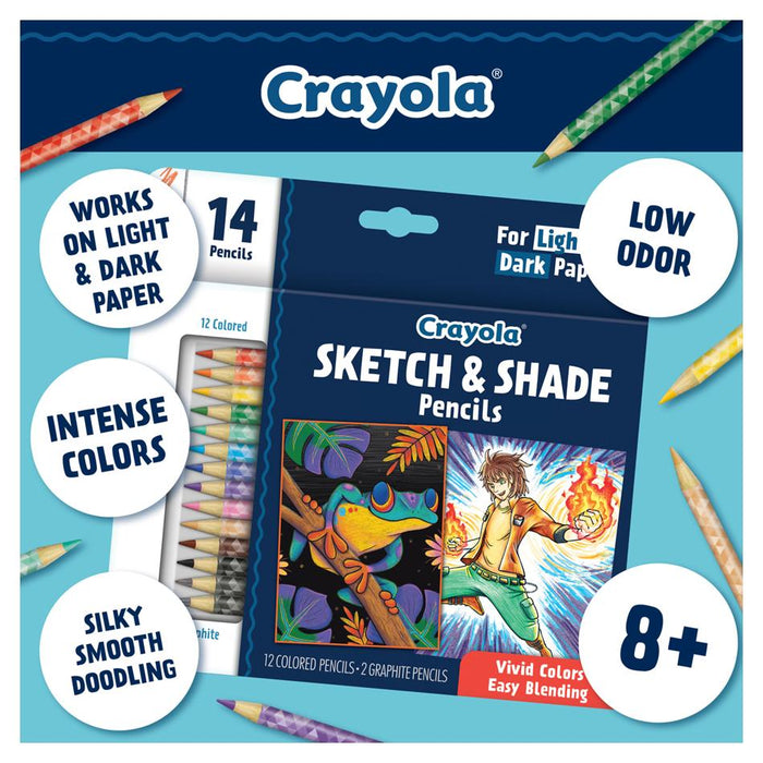 Acme Crayola Sketch & Shade Pencil Set 14pk 1001974_7
