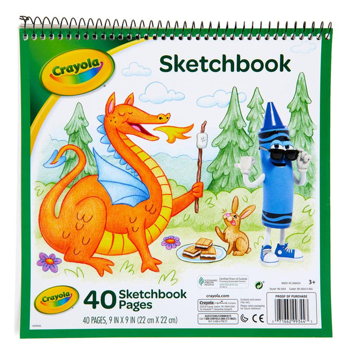 Acme Crayola Sketchbook 40 Pages 9x9" Drawing Paper_1