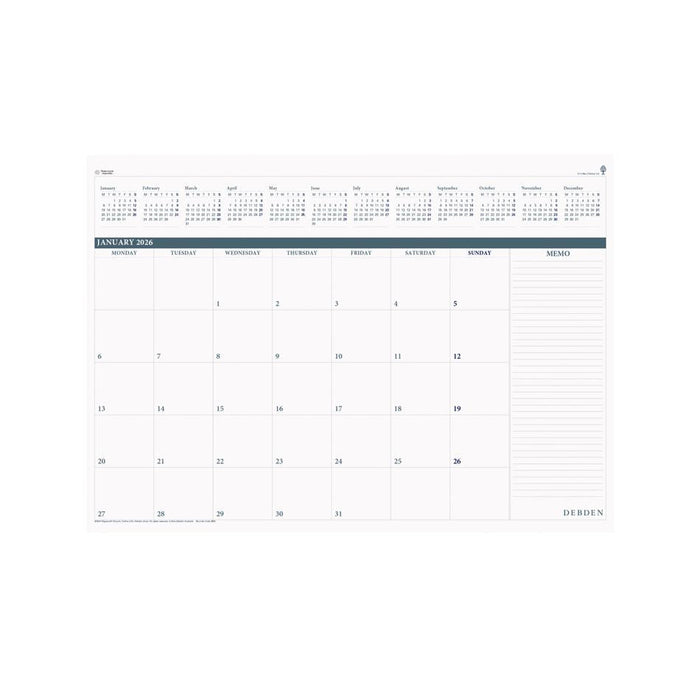 Acme Desktop Planner 382x540mm Month to View 2026_1