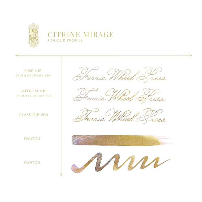 Acme Ferris Wheel Press Fountain Pen Ink Citrine Mirage 10ml_3