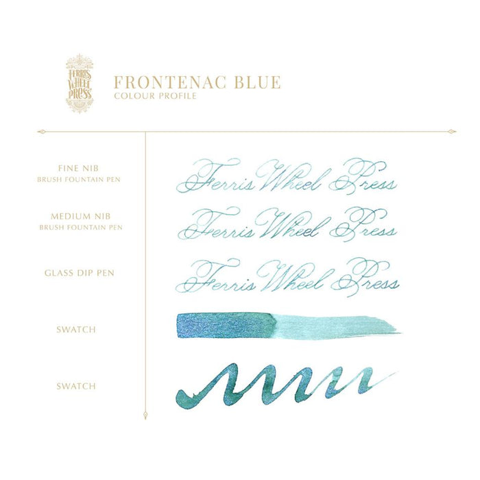 Acme Fountain Pen Ink 38ml Frontenac Blue Shimmer_5